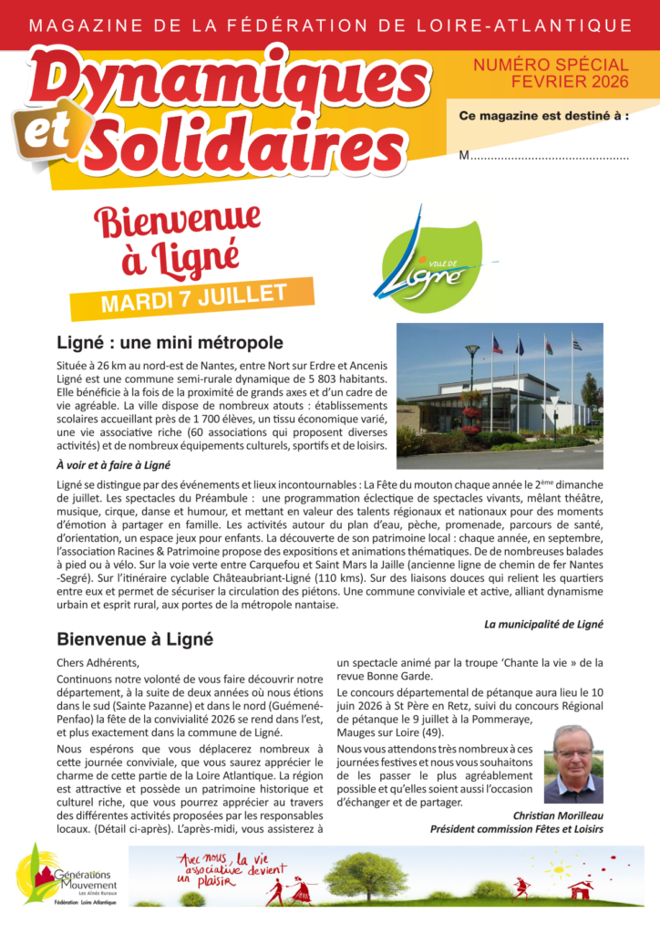 Fête de la convivialité mardi 7 juillet 2026 à Ligné